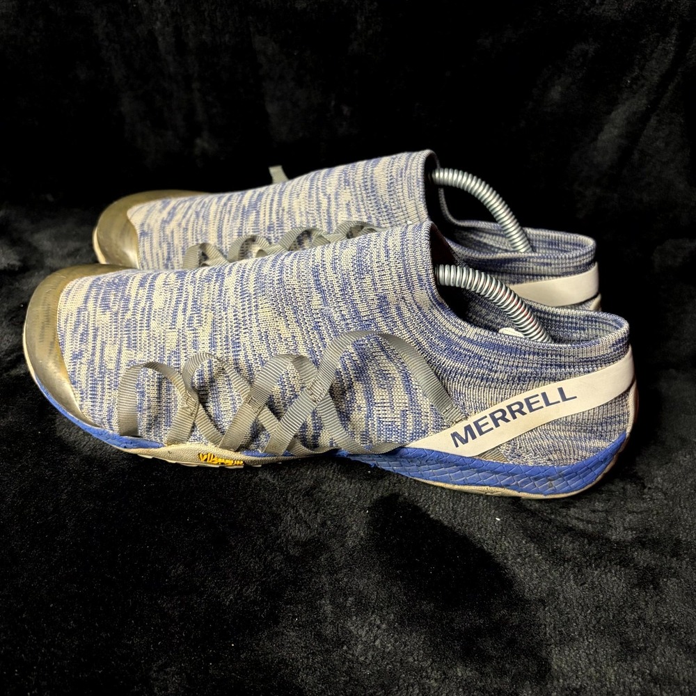 Merrell Trail Glove Mens US 9 Barefoot Shoes Navy White Knit Athletic Sneakers